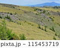 晴れた日の美ヶ原高原から見た景色 115453719
