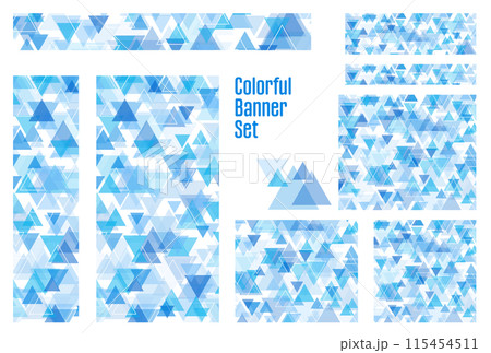 バナーセット_三角形_青 115454511