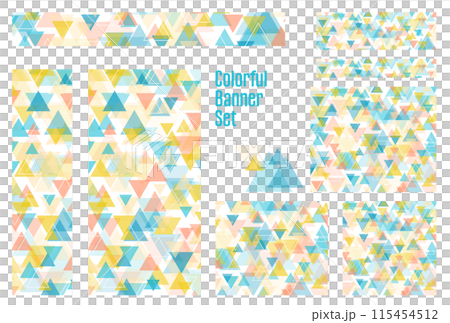 Banner set_triangle_pastel color Banner set_triangle_pastel color 115454512
