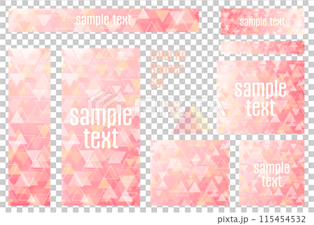 Banner set_triangle_pink Banner set_triangle_pink 115454532