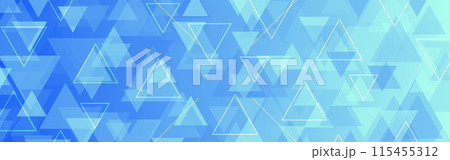 ウェブバナー_三角形_青 115455312