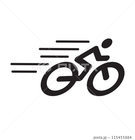 Bicycling icon silhouette design template isolated Bicycling icon silhouette design template isolated 115455884