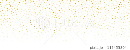 Gold falling confetti background. Repeated golden glitter pattern. Yellow, orange and golden dots wallpaper. Celebration Christmas, New Year or birthday party decoration. Vector backdrop Gold falling confetti background. Repeated golden glitter pattern. Yellow, orange and golden dots wallpaper. Celebration Christmas, New Year or birthday party decoration. Vector backdrop 115455894