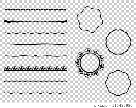 簡單易用的黑線套裝 115455986