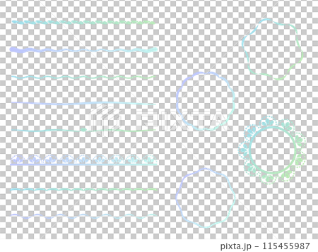 美麗的線條搭配清爽的藍色漸層。 115455987