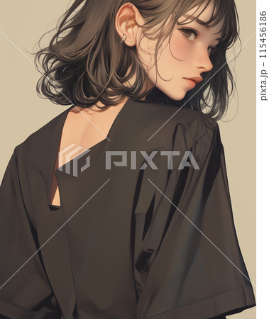 綺麗な女性のクローズアップ 綺麗な女性のクローズアップ 115456186