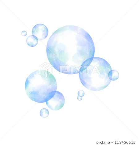 シャボン玉のイラスト 水彩風 シャボン玉のイラスト 水彩風 115456613
