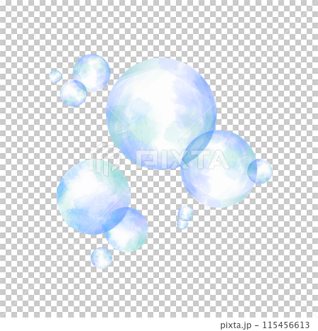 シャボン玉のイラスト 水彩風 シャボン玉のイラスト 水彩風 115456613