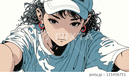 ブレークダンスを練習中の若い女性