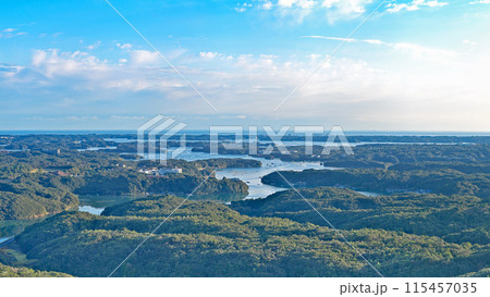 【伊勢志摩 横山展望台より英虞湾の風景】 (高解像度版) 三重県志摩市阿児町鵜方 115457035