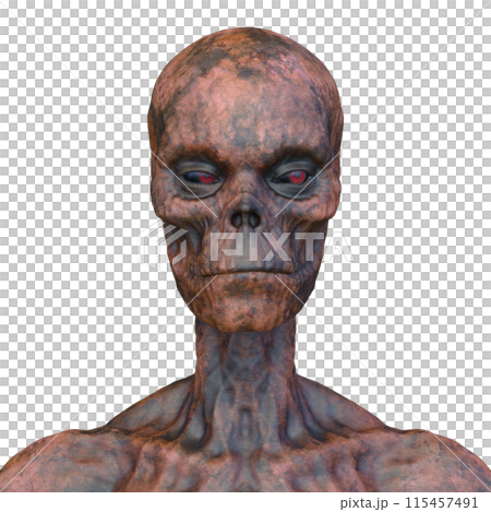 男性ゾンビの顔 男性ゾンビの顔 115457491