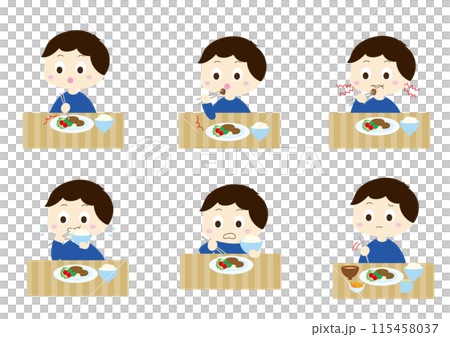 Food education, bad manners for kids set Food education, bad manners for kids set 115458037