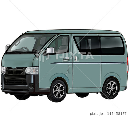 バン　ワゴン　van ミニカー風 115458175