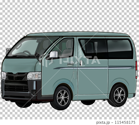 バン　ワゴン　van ミニカー風 115458175