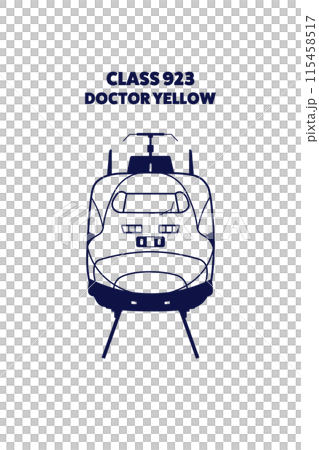 923形新幹線ドクターイエローのデザインイラスト01 923形新幹線ドクターイエローのデザインイラスト01 115458517