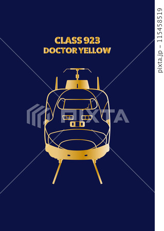 923形新幹線ドクターイエローのデザインイラスト03 115458519
