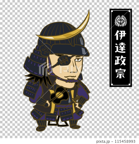 Illustration: Date Masamune, a warlord from the Sengoku period in Japan Illustration: Date Masamune, a warlord from the Sengoku period in Japan 115458993