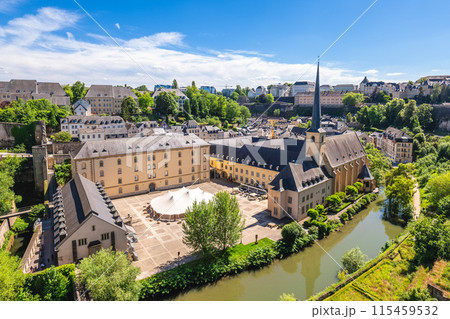 Luxembourg old city, Ville Haute district, is the UNESCO World Heritage site in Luxembourg 115459532