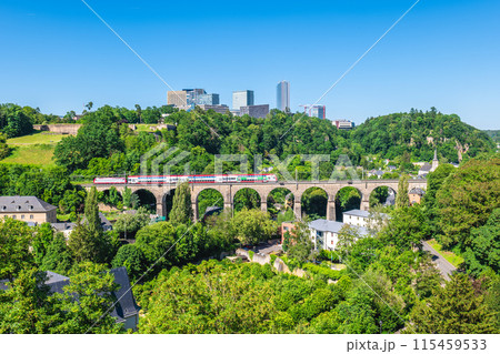 The Passerelle, aka the Luxembourg Viaduct, a viaduct in Luxembourg City, southern Luxembourg. 115459533
