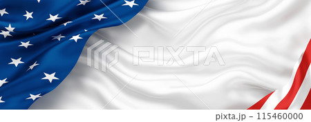 USA banner background design with copy space Independence day 3D render 115460000