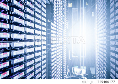 big data storage network and cloud computing technology concept 115460177