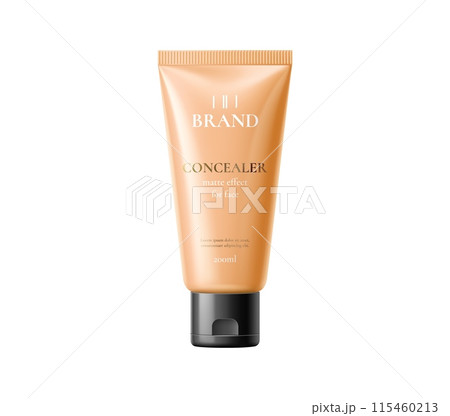 Concealer bottle package women cosmetic product template in elegant packaging. Isolated 3d vector realistic mockup for beauty and skincare promotions, advertisements, product listings and presentation Concealer bottle package women cosmetic product template in elegant packaging. Isolated 3d vector realistic mockup for beauty and skincare promotions, advertisements, product listings and presentation 115460213