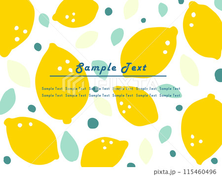 夏の背景18　レモンいっぱい柄 115460496