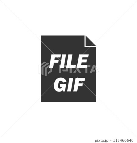 GIF format icon flat GIF format icon flat 115460640