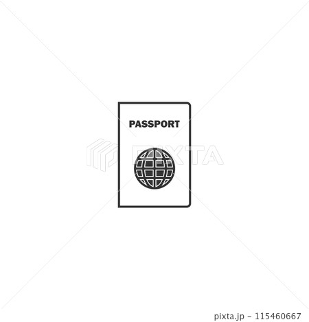Passport line icon flat 115460667