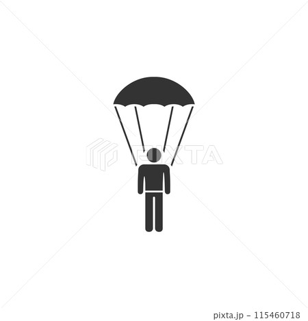 Parachutist icon flat 115460718