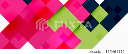 Dynamic colorful squares background. Vector Illustration For Wallpaper, Banner, Background, Card, Book Illustration, landing page 115461111