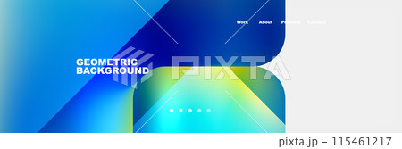 Teal Liquid color background design for Landing page site. Fluid gradient shapes composition. Futuristic design posters. Eps10 vector. 115461217
