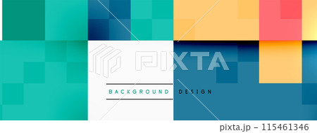 Dynamic colorful squares background. Vector Illustration For Wallpaper, Banner, Background, Card, Book Illustration, landing page 115461346