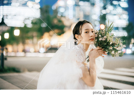 夜の東京駅と花嫁 夜の東京駅と花嫁 115461610