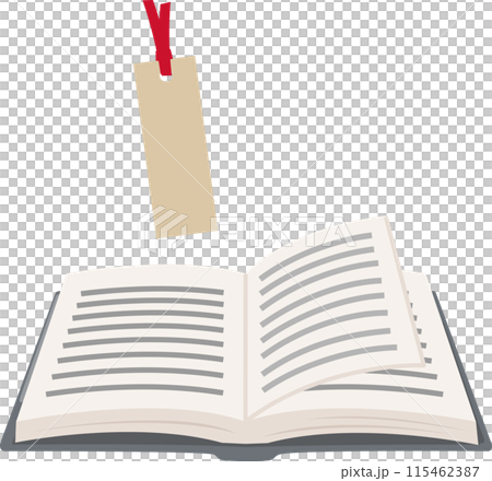 開いた本と栞 開いた本と栞 115462387