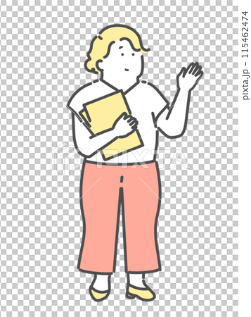 若い女性のビジネスパーソンのイラスト 若い女性のビジネスパーソンのイラスト 115462474