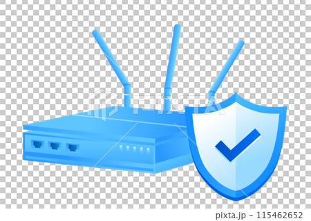 Wifi, router, security illustration material 115462652