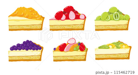 フルーツタルトのイラストセット フルーツタルトのイラストセット 115462719