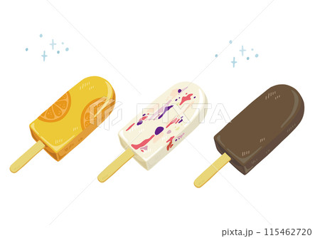 アイスクリームのイラストセット アイスクリームのイラストセット 115462720