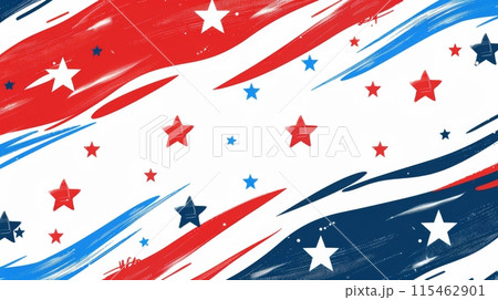 Red, White, and Blue Stars Abstract Pattern Red, White, and Blue Stars Abstract Pattern 115462901