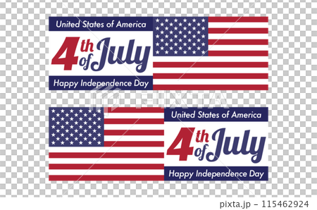 慶祝美國獨立日的復古設計，漂亮的星條旗標誌和國旗向量素材 115462924