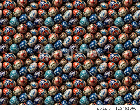 decorative easter eggs seamless tiling 115462966