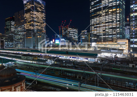 東京夜景　東京駅 115463031