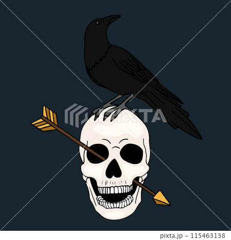 Skull design. Bright Magic Psychedelic Mushrooms and skulls. Tattoo template of skull Skull design. Bright Magic Psychedelic Mushrooms and skulls. Tattoo template of skull 115463138