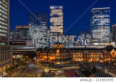 東京夜景 東京駅 東京夜景 東京駅 115463309