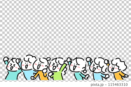 婦女熱情地舉起拳頭,人們,歡呼,歡呼,能量,上半身,簡單可愛的線條畫插圖 婦女熱情地舉起拳頭,人們,歡呼,歡呼,能量,上半身,簡單可愛的線條畫插圖 115463310