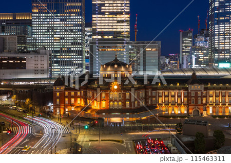 東京夜景　東京駅 115463311