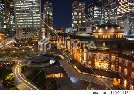 東京夜景 東京駅 東京夜景 東京駅 115463324