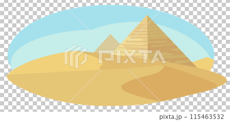 天空、沙漠和金字塔 115463532