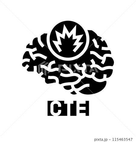 chronic traumatic encephalopathy glyph icon vector illustration 115463547